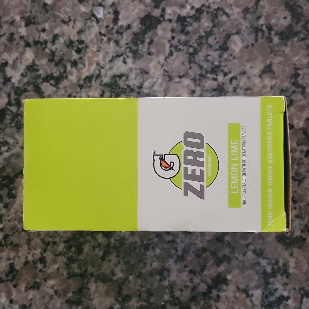 Gatorade ZERO 10 tablet lot of 8 in box LEMON LIME thirst quencher ZERO SUGAR